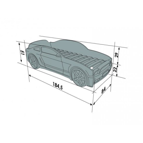Pat masina Light-MG 3D Rosu