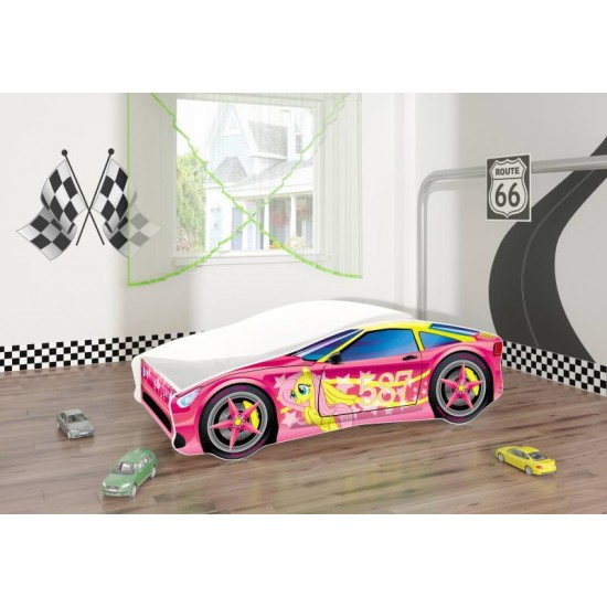 Pat Tineret MyKids Race Car 08 Pink 140x70