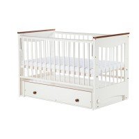 Patut copii cu sertar si laterala culisabila Klups Luna cu leganare