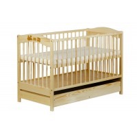 Patut copii lemn cu sertar Radek V Natur