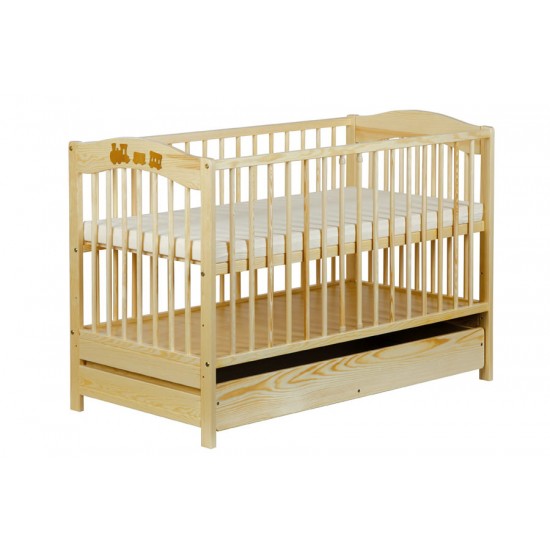 Patut copii lemn cu sertar Radek V Natur