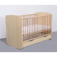 Patut copii lemn cu sertar si leganare MyKids Serena Natur 3613