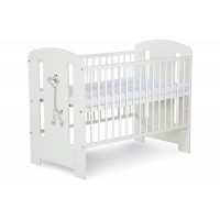 Patut Safari Giraffe Alb Klups din lemn pentru copii