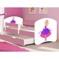 Patut tineret MyKids Ballerina cu Sertar si Saltea 140x70
