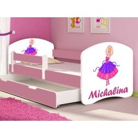 Patut tineret MyKids Ballerina cu Sertar si Saltea 140x70