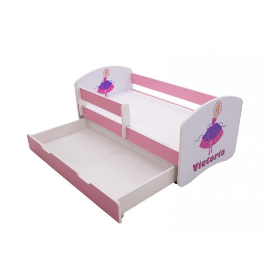 Patut Tineret MyKids Personalizat cu Sertar si Saltea 140x70