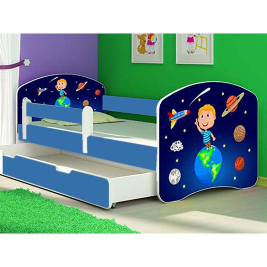 Patut tineret MyKids Solar System cu sertar si saltea 140x70
