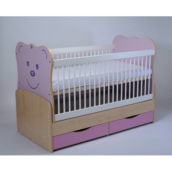 Patut transformabil MyKids Teddy Natur-Roz 3611