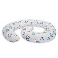 Perna de alaptare multifunctionala MyKids Inimi-Albastru