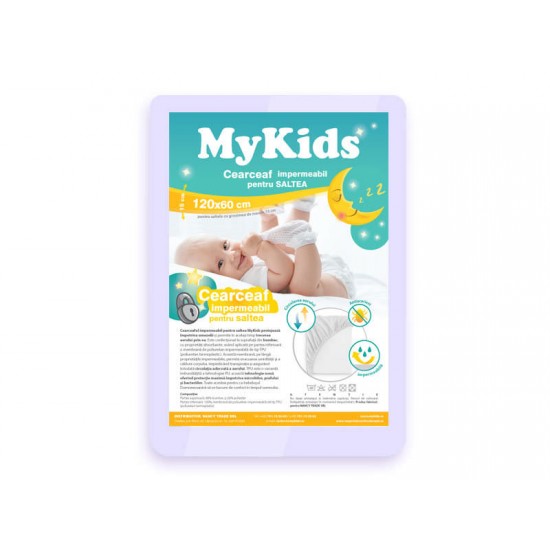 Protectie Impermeabila Cearceaf MyKids Pentru Saltea 120x60 Lime