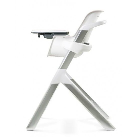 Scaun de masa 4moms White Grey + Set farfurii si tacamuri Cadou