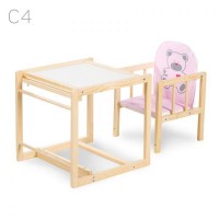 Scaun de masa multifunctional din lemn Klups Aga Natur C4