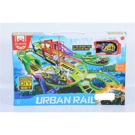 Set de joaca circuit urban cu masinuta