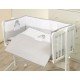 Aparatoare laterala mini-patut Pinguin, Alb - Gri 260 cm