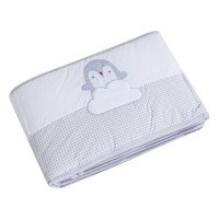 Aparatoare laterala mini-patut Pinguin, Alb - Gri 260 cm