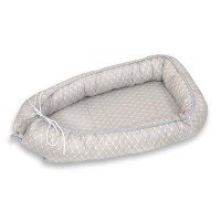 Baby Nest reversibil multifunctional pentru bebelusi Glamour Star Grey 70 x 45 cm
