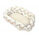 Baby Nest si Bumper impletit multifunctional pentru bebelusi Airy Twigs Beige 80 x 50 cm