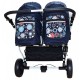 Carucior gemeni PJ Stroller 3 in 1 Flowers