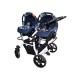 Carucior gemeni PJ Stroller 3 in 1 Flowers