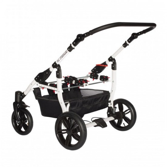Carucior gemeni PJ Stroller 3 in 1 Flowers