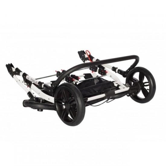 Carucior gemeni PJ Stroller 3 in 1 Flowers