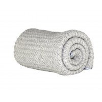 Paturica bebe tricotata bumbac 72 x 110 cm Puzzle Gri