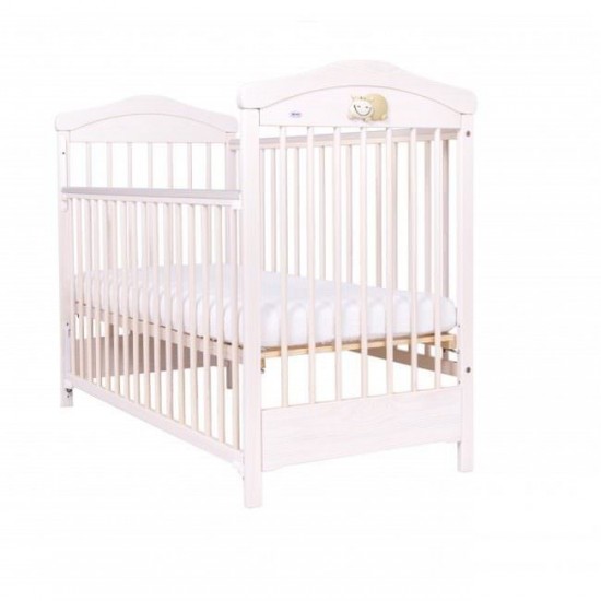 Patut din lemn masiv si laterala culisabila Hippo + Saltea Cocos Comfort