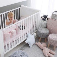 Patut din lemn masiv transformabil pentru bebe si junior Noble White 140 x 70 cm