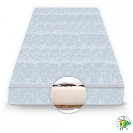Saltea antialergenica pentru copii cocos, spuma si hrisca 120x60x9 cm