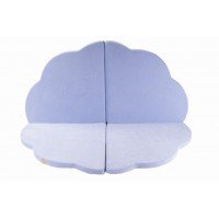Saltea de joaca din spuma MeowBab floare catifea albastru deschis