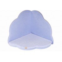 Saltea de joaca din spuma MeowBab floare catifea albastru deschis