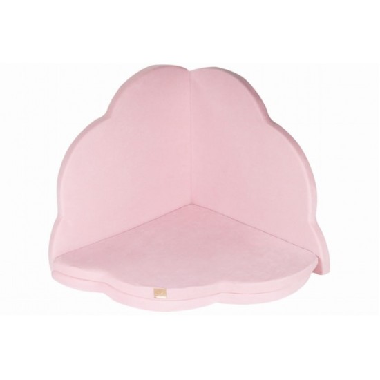 Saltea de joaca din spuma MeowBaby floare catifea roz deschis