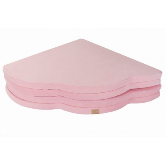 Saltea de joaca din spuma MeowBaby floare catifea roz deschis