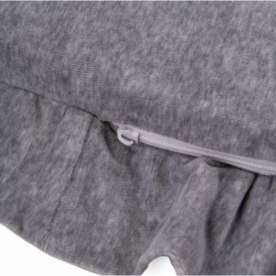 Saltea de joaca din spuma MeowBaby pentru copii catifea gri deschis