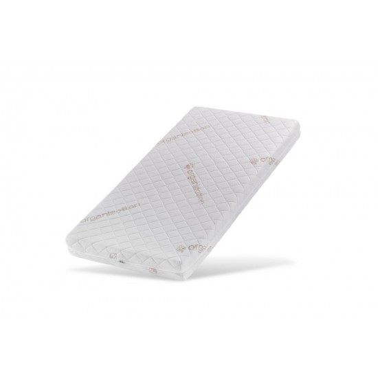 Saltea copii Cocos Latex cu husa detasabila Bumbac Organic si lana 127x63x10 cm