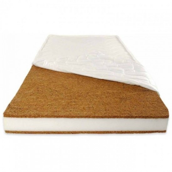 Cumpara Saltea copii cocos spuma cocos cu husa detasabila bumbac 127x63x12 cm