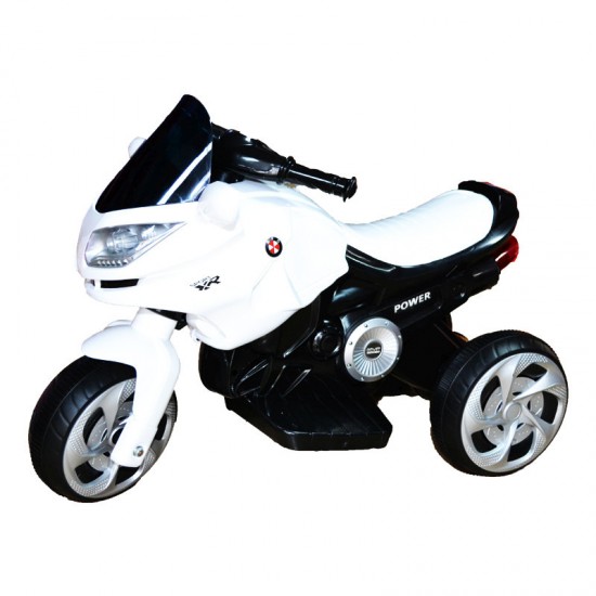 Motocicleta cu acumulator 6V Alb Negru