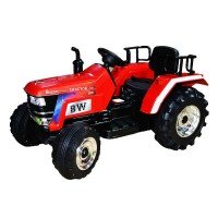 Tractor electric cu telecomanda si 2 motoare 12 V - Rosu