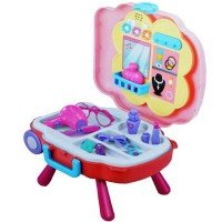 Accesorii frumusete pentru fetite cu muzica si lumina in troller