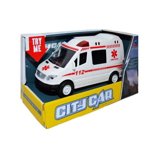 Jucarie ambulanta cu sunete si lumini 16.5x9x6 cm