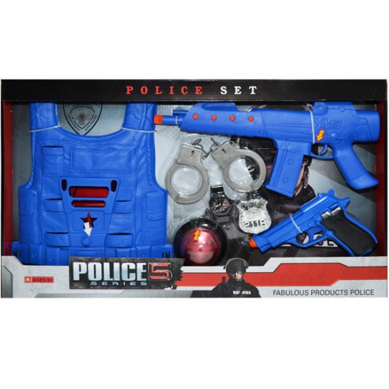 Set de joaca politist cu vesta de protectie si accesorii
