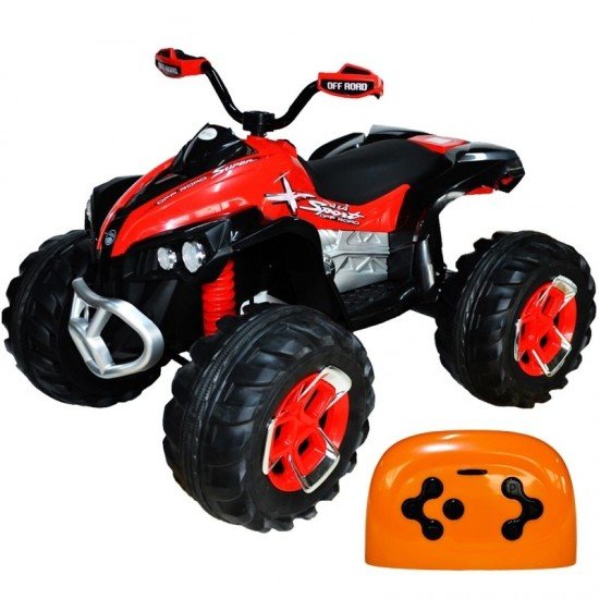 ATV electric cu telecomanda si 2 motoare 12V Off-Road Rosu