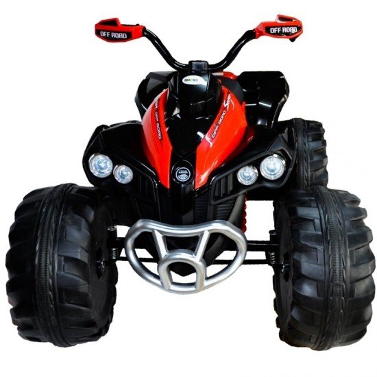 ATV electric cu telecomanda si 2 motoare 12V Off-Road Rosu