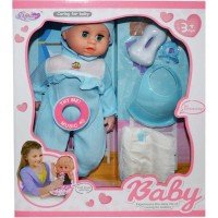 Bebelus muzical cu biberon si accesorii - Albastru