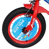 Bicicleta copii 12 inch cu roti ajutatoare si cosulet Police