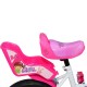 Bicicleta fete Girl cu leduri si muzica 16 inch cu cadru alb