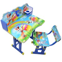 Birou pentru copii reglabil din lemn si metal