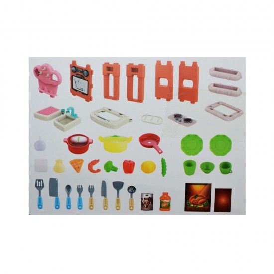 Bucatarie copii Kitchenette cu lumini, sunete si accesorii albastru