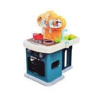 Bucatarie copii Kitchenette cu lumini, sunete si accesorii albastru