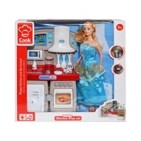 Set de joaca papusa cu bucatarie